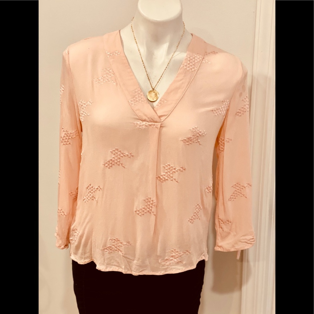 AliceBlue Small Light Pink Pull Over Blouse